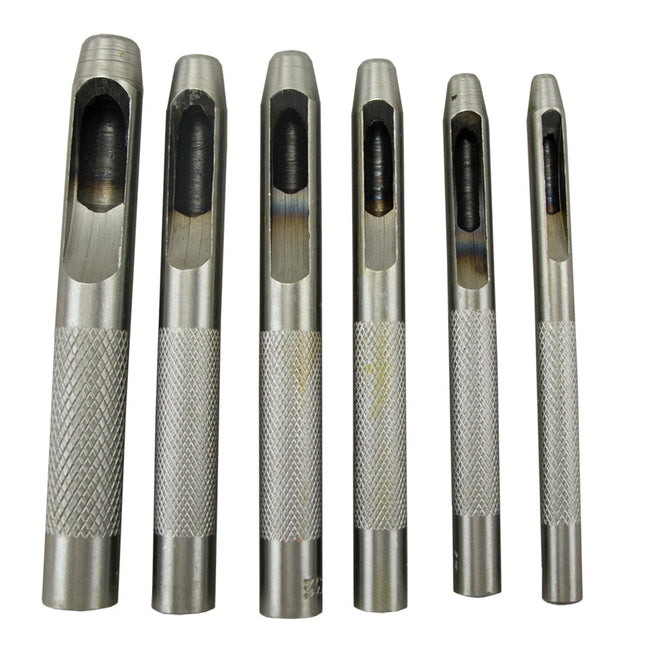 6 Piece Hollow Round Punch Set