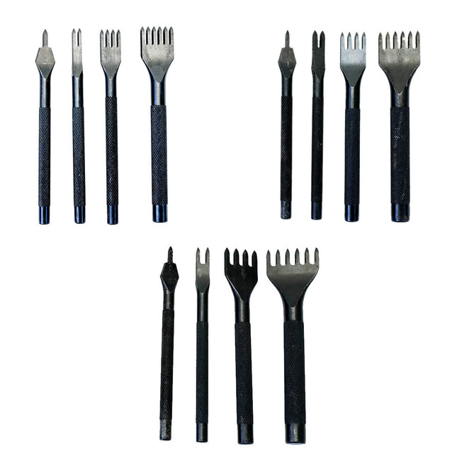 Diamond Point Stitching Chisel Set - 12 Piece Master Set