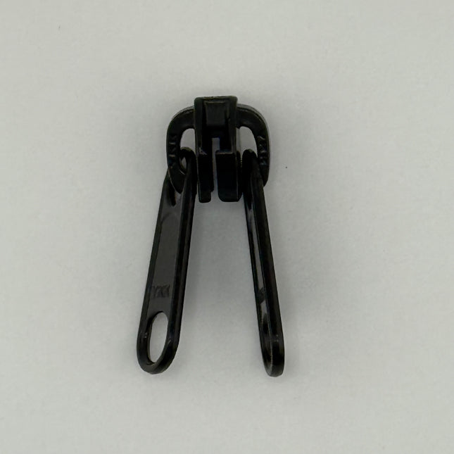 YKK Double Zipper Pull – Black Metal – 10 pcs Pack