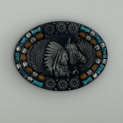 Native Turquoise Belt Buckle