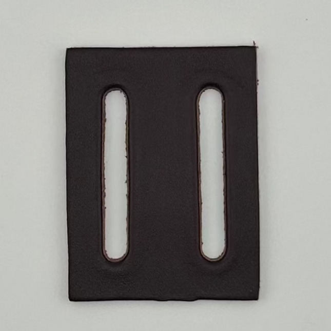 Brown Leather 2" Slotted Back Component 5 Pack