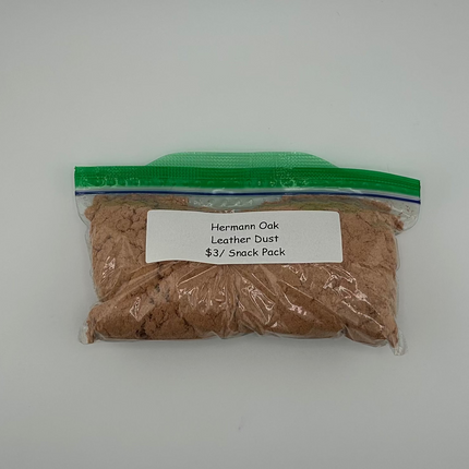 Hermann Oak Leather Dust – Snack Pack, Quart, Half Gallon