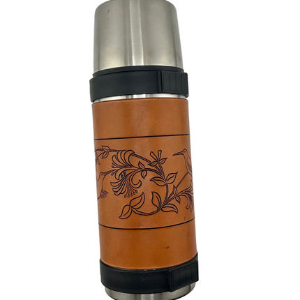 Artisan Leather Wrap Thermos - American Leatherworks