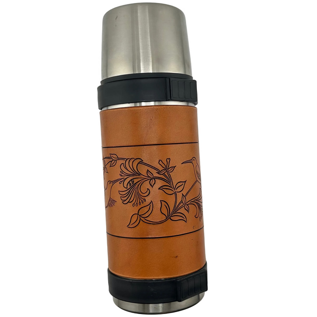 Artisan Leather Wrap Thermos - American Leatherworks