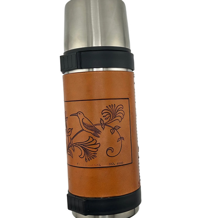 Artisan Leather Wrap Thermos - American Leatherworks