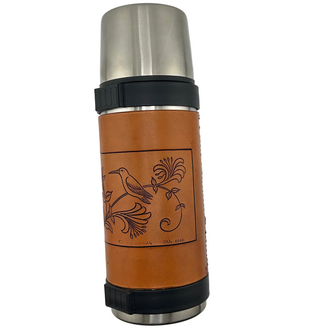 Artisan Leather Wrap Thermos - American Leatherworks