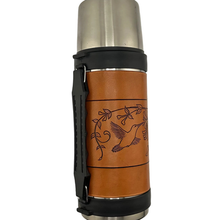 Artisan Leather Wrap Thermos - American Leatherworks