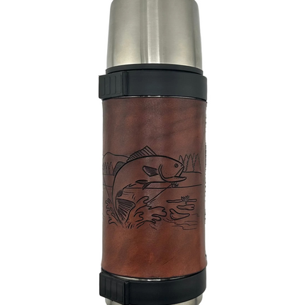 Artisan Leather Wrap Thermos - American Leatherworks