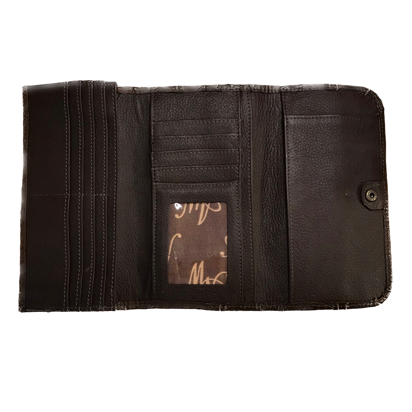 Earth Brown Leather Ladies' Trifold Wallet