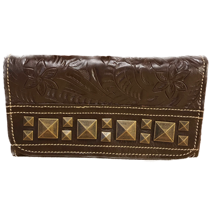 Earth Brown Leather Ladies' Trifold Wallet