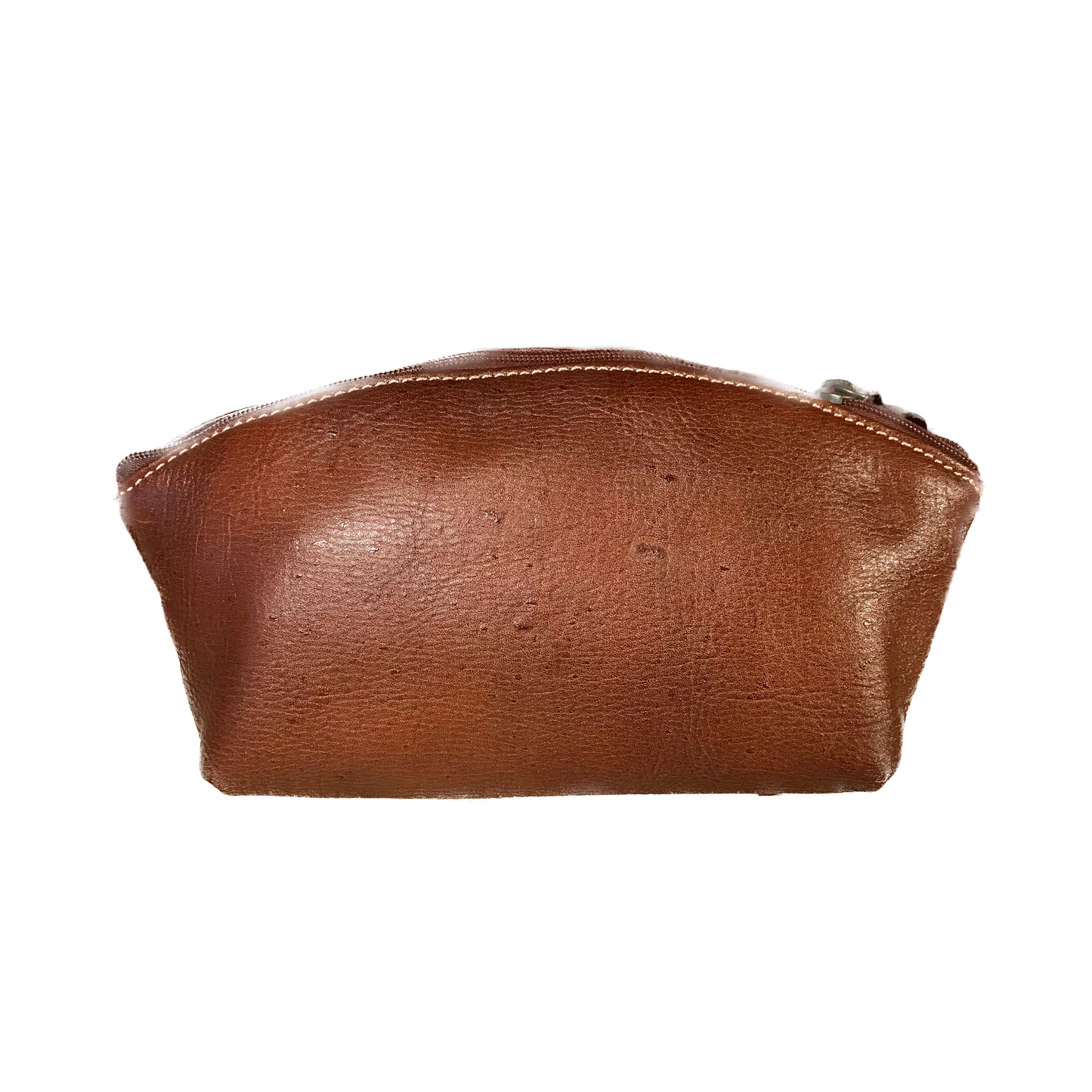 Antique Brown and Hair-On Leopard Print Leather Ladies Accessory Case