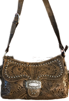 バッグ made in NYC brown leather hand bag New York & Company Brown Pebble Leather Purse Shoulder Bag