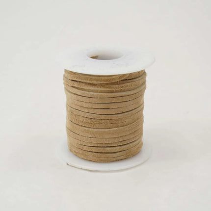 Lace, Suede, Beige, 3/32" x 50ft