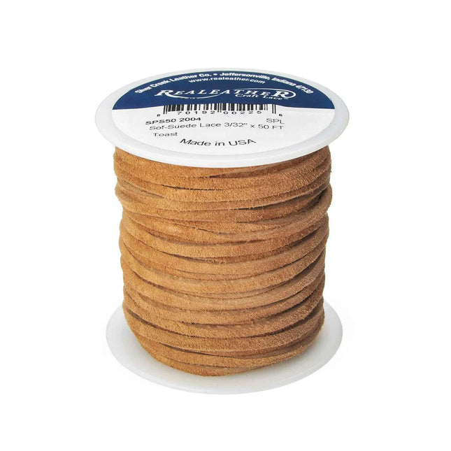 Lace, Suede, Toast, 3/32" x 50ft