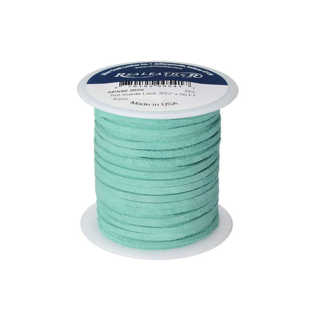 Lace, Soft, Aqua, 3/32x50ft