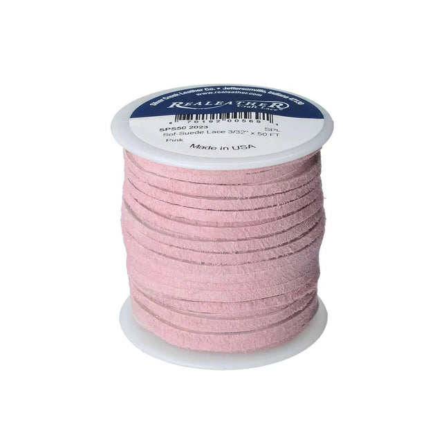 Lace, Soft, Pink, 3/32x50ft