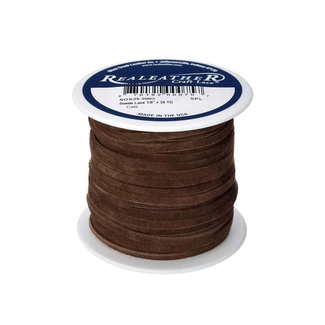 Lace, Suede, Cafe, 1/8" x 25yd