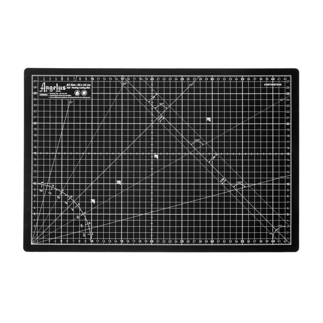 Angelus Cutting Mat Black 12" x 18" 5 Layer Self Healing / 3mm Thickness