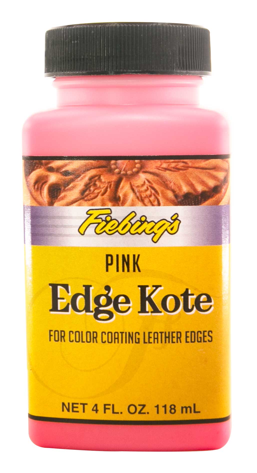 Fiebing's Water-Resistant Leather Edge Kote – 4 Oz Brown Color Coating